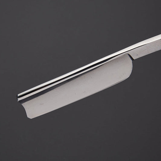 Custom Handmade J2 Steel Straight Razor with Bone & Wood Handle | Leather Sheath Included
