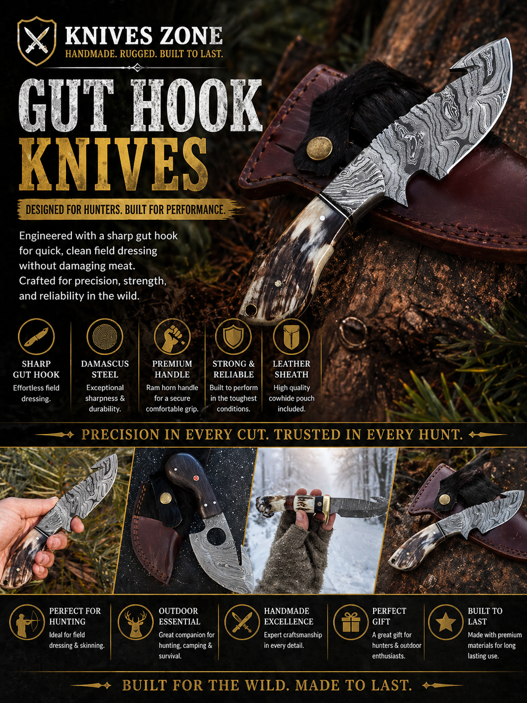Gut Hook Knives