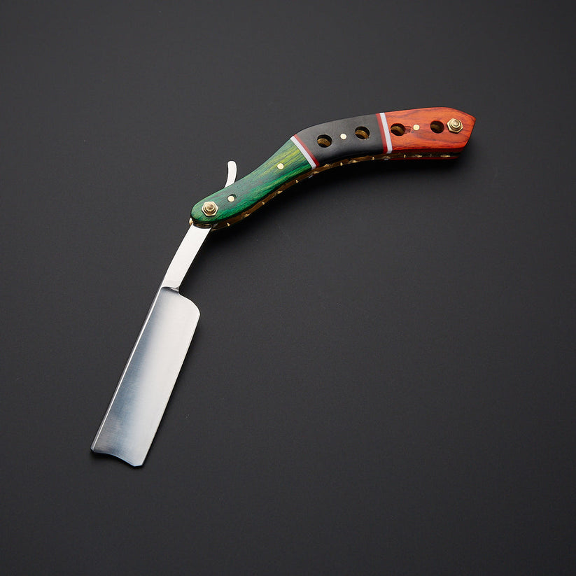 Custom Handmade J2 Steel Straight Razor with Leather Sheath | Knives Zone