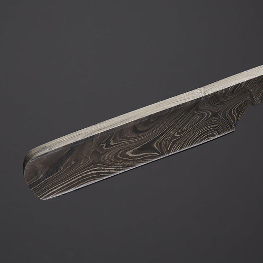 Custom Handmade Twist Damascus Steel Straight Razor with Leather Sheath | Knives Zone