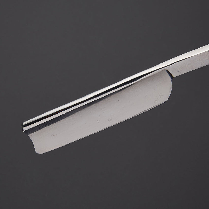 Custom Handmade J2 Steel Straight Razor with Bone & Wood Handle | Leather Sheath Included