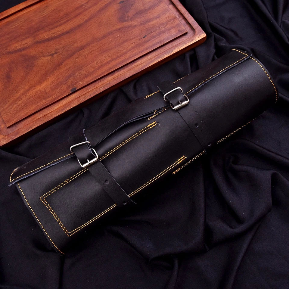 Custom Handmade Damascus Steel Chef Knife Set – 8-Piece Professional Kitchen Knives with Turquoise Resin Handles | Knives Zone