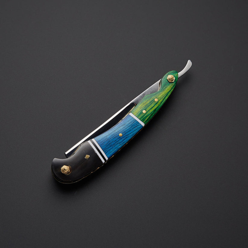 Custom Handmade J2 Steel Straight Razor with Leather Sheath | Hollow Grind Barber Razor