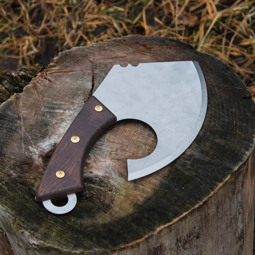 Handmade Kitchen Axe Chef Cleaver Knife – Hand Forged Stainless Steel Chopper with Wooden Handle