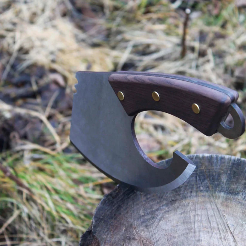 Handmade Kitchen Axe Chef Cleaver Knife – Hand Forged Stainless Steel Chopper with Wooden Handle