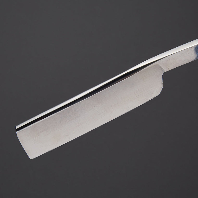 Custom Handmade J2 Steel Straight Razor with Bone & Wood Handle and Leather Sheath