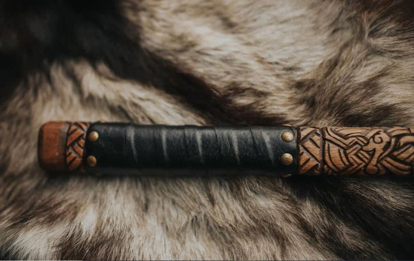 Hand Forged Norse Battle Hammer – Heavy 5kg Steel Hammer with Oak Wood Shaft