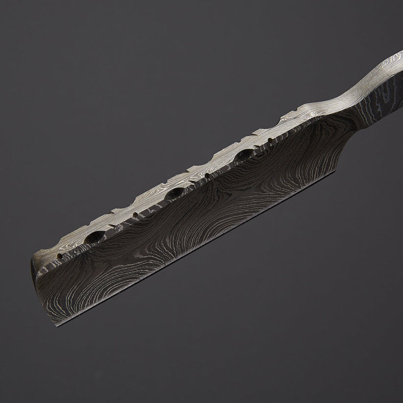 Custom Handmade Damascus Steel Straight Razor with Leather Sheath – Traditional Wet Shaving Tool